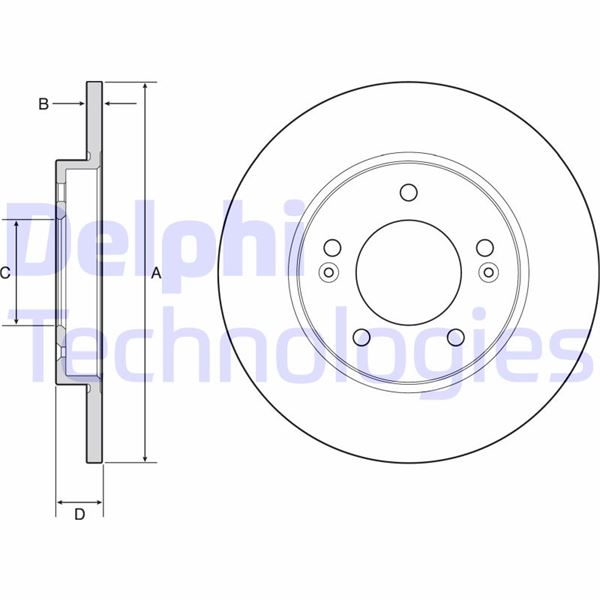 DELPHI BG4949C Fren Diski Çiftli Paket - Boyali. Deliksiz Arka Hyundai I30 11/2016 >