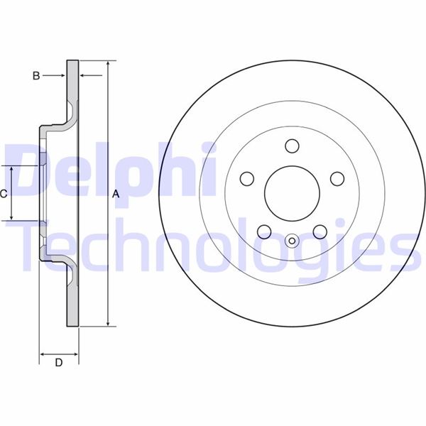 DELPHI BG4950C Arka Fren Aynasi Volvo S60 Iii-19 > V60 18 >V90 16 > Xc60 17 > S90 16 > 302x5dl 16 İnç