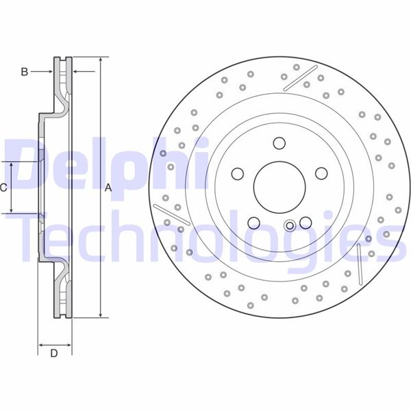 BRE-09.B788.11 Fren Diski Mercedes W176 C117 X117 X156 R172 Amg Arka