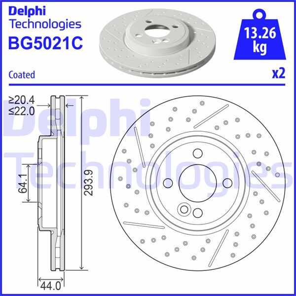 DELPHI BG5021C Fren Diski On Mini R55 R56 R58 R59