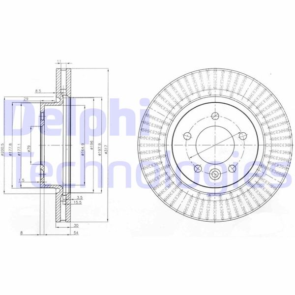 DELPHI BG9006C Fren Diski On Land Rover Discovery Iii-Iv L319