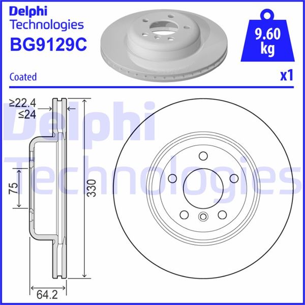 DELPHI BG9129C Fren Diski On Bmw F10 F11 F18