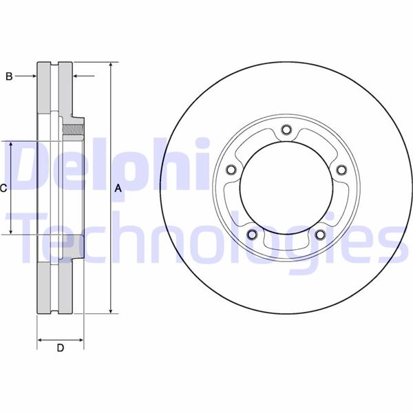 DELPHI BG9139 Fren Diski Tekli Paket . Delikli Arka Mitsubishi Canter 01/2005 >