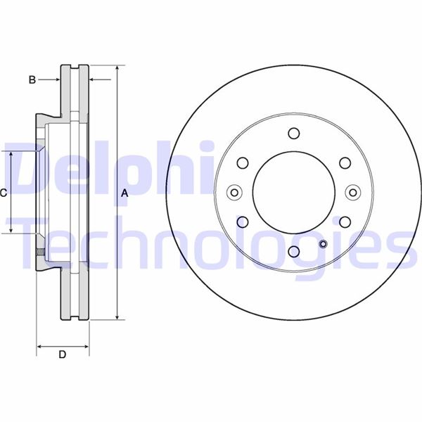 DELPHI BG9140C On Fren Diski Ford Ranger Tke 2.2-3.2 11> Mazda Bt-50 2.2tdci 12->