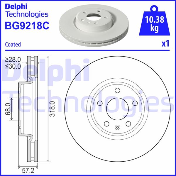 BOS-0986479E49 On Fren Diski-318x30 5×112 Audi A4 16-  A5 17-
