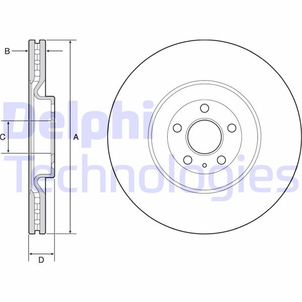 DELPHI BG9233C Ön Fren Aynasi Volvo Xc90 Ii 2014>2022 Xc60 Ii 2018 > 366 Cap 19 Jant