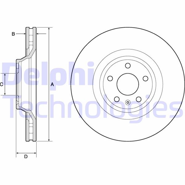 DELPHI BG9955 Fren Diski Tekli Paket . Delikli Ön Audi A6. Allroad 05/2004 >