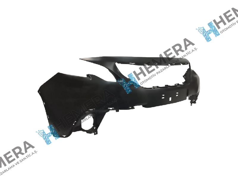 GORDON BP1079C Tampon Ön Sisli Siyah Dodik Delikli Peugeot 2008 2016>