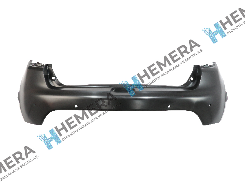 PULO P2-RC7-P Tampon Arka Siyah 4 Sensörlü Renault Clio Iv 2013>