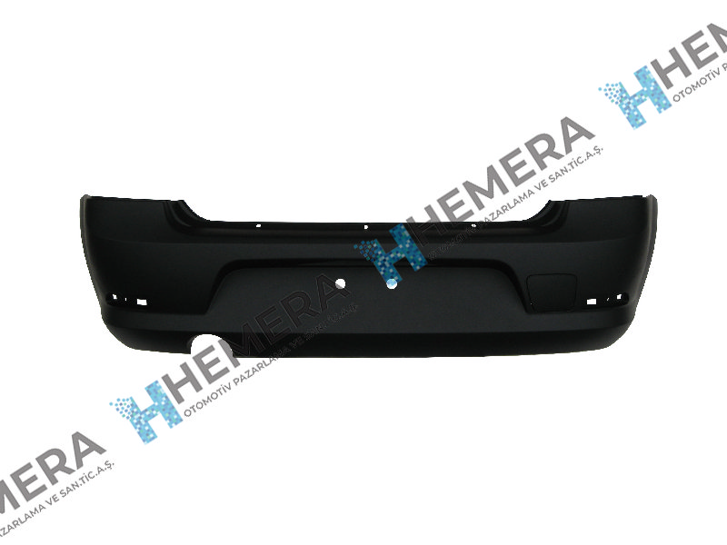 PULO P2-DA-LG2 Tampon Arka Mat Siyah Sensörsüz Dacia Logan 2009>