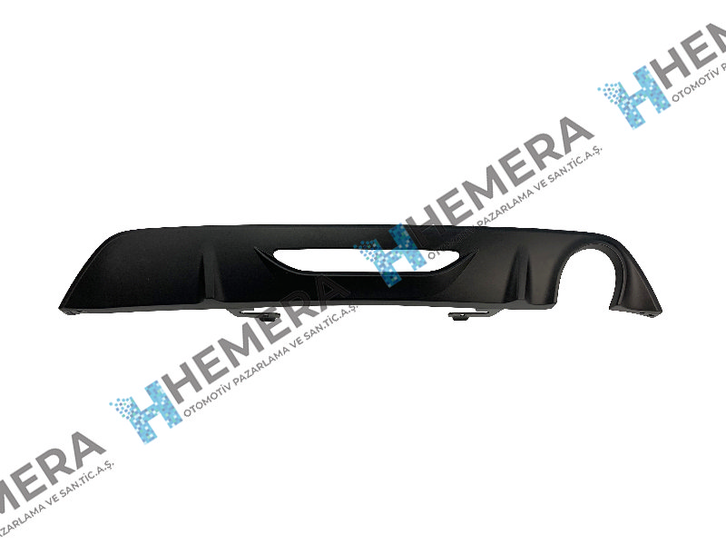 PULO P2-20819B-1 Tampon Spoyleri Arka Egzoz Delikli Peugeot 208 2019>