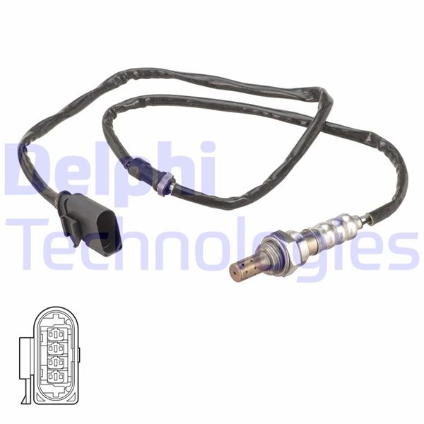 HLL-6PA 358 243-741 Lambda Sensoru 385mm Vw Audi Seat Skoda