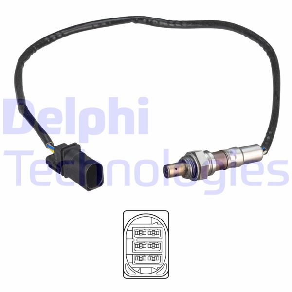 DEL-ES21291-12B1 Oksijen Sensoru Vw Golf Jetta Passat Touran Sjoda Octavia Seat Altea Leon Toledo Audi A3