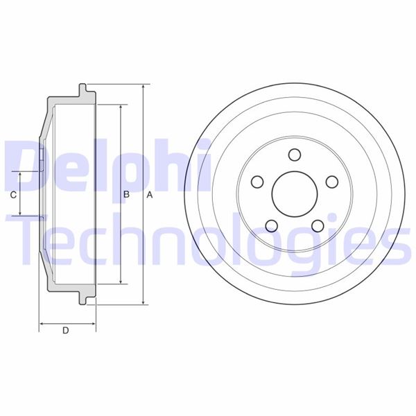 DELPHI BF640 Arka Fren Kampanasi Chryslerchrysler Pt Cruiser