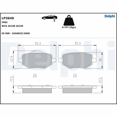 GM 1680301680 Arka Fren Balatasi Otomatik El Freni Corsa F-C4-208-2008-Ds3