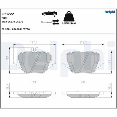 BOSCH 0986460293 Fren Balatasi Arka Mercedes W206 S206 C254 W223 V223