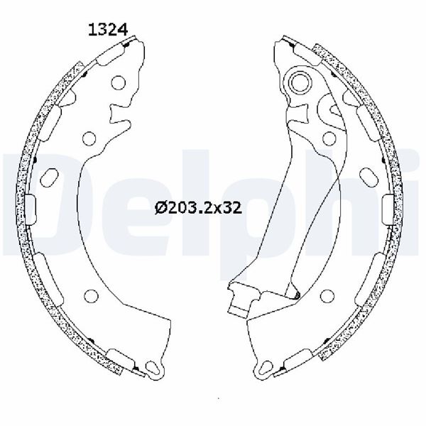DEL-LS2200 Fren Pabuc Balata Arka Hyundai Bayon - I20 Iii