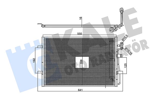 KALE 358785 Kondenser Al/Brz Mazda 3 1.6 Mz-Cd/Mzr-Cd Mazda 5 1.6 Cd 08-13 Kurutuculu - 16mm