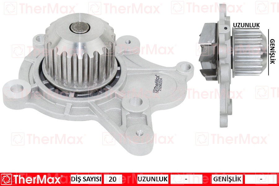 THERMAX T01.312 Devirdaim Su Pompasi Hyundai Santafe. Tucson 2.0l D4ea Crdi Dizel 04-10