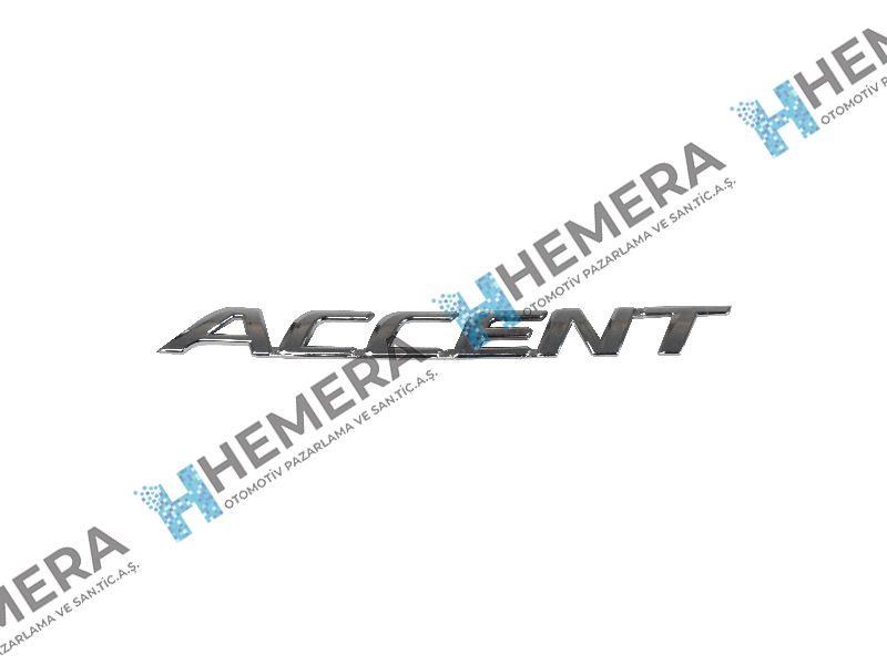 TAIWAN HUN1029 Amblem Model Yazi Hyundai Accent Blue 2011>