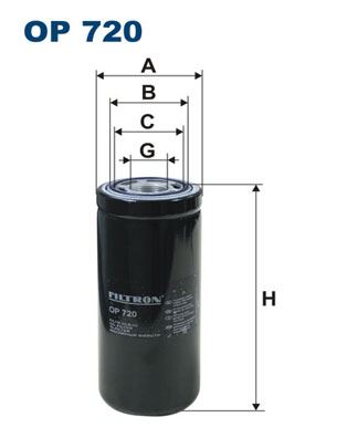 FILTRON OP720 Yağ Filtre John Deerenew Hollandvolvo Powertronic Wh980/3-F026404005-12.655.3-Hc112