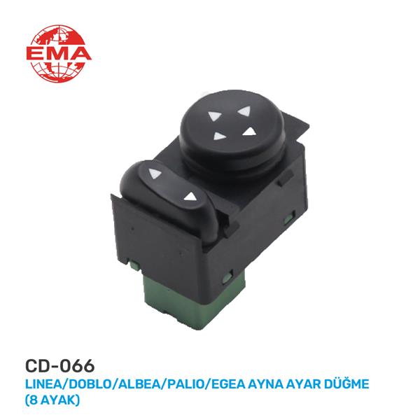 EMA CD-066 Ayna Ayar Düğme 8 Ayak Linea-Doblo-Albea-Palio-Egea