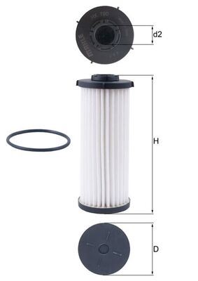 MAHLE HX190D Otomatik Şanziman Filtresi Vw Golf-Tiguan-Jetta-Passat 10> Ford Connect 24>
