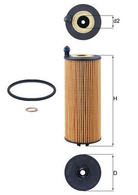 MAHLE OX1302D Yag Filtresi Bmw S58 G20 G80 G28 G22 G82 G01 F97 G08 G02 F98