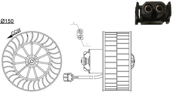 MAHLE AB44000S Kalorifer Motoru Bmw E36 12v Klimasiz