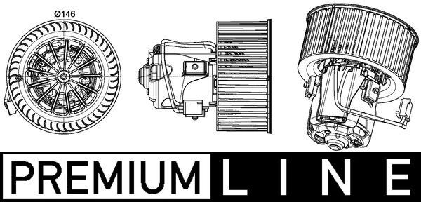 MAHLE AB150000P Kalorifer Motoru Premium Line Bmw F10 F07 F12 F13 F06 F01