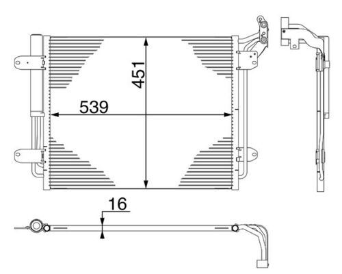 MAHLE AC12000S A/C-Kondensator Vw Tiguan