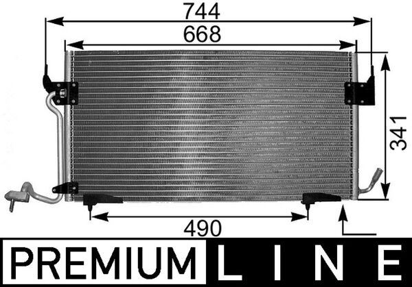 MAHLE AC341000P Klima Radyatörü Kondenseri P306 94>02 Xsara 99>05 1.4 Hdi-1.8d-1.9d-1.9 Td-2.0hdi 97 > Oto.-Mek.