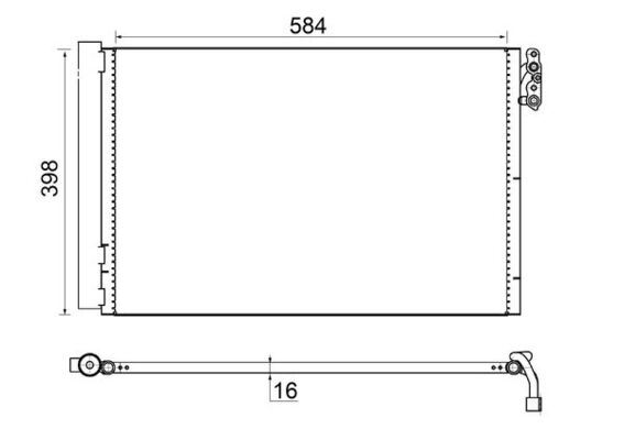 MAHLE AC413001S Klima Radyatoru Bmw E81 E82 E87 E88 E90 E91 E92 E93 E84 E89