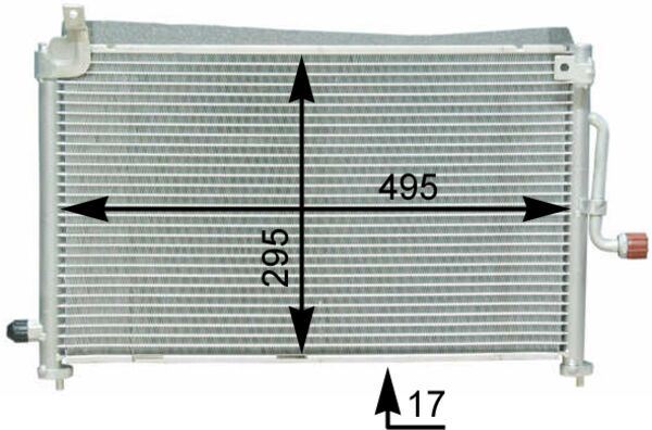MAHLE AC416000S Klima Radyatörü Kondenser Chevrolet Matiz 01 > 548x313x16 Oto.-Mek.