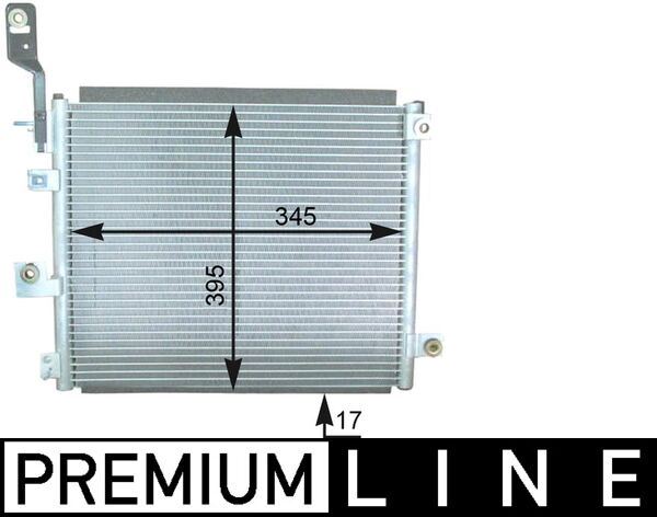 MAHLE AC432000P A/C-Kondensator Hyundai Atos/Santro 98-