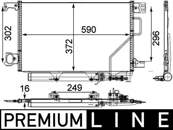 MAHLE AC450000P Klima Radyatoru Mercedes W203 Cl203 S203 C209 A209