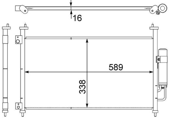 MAHLE AC464000S Klima Radyatörü Kondenser Honda Civic 1.8l R18a Vtec Fk2 Hatchback 06-> 1.4l L13z1 Fk1 Sport 09-> 2.0l Type-R K20z4 Fn2 07->