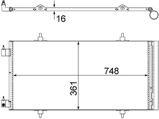 MAHLE AC465000S A/C-Kondensator Lancia Phedra 3.0 6v 02-