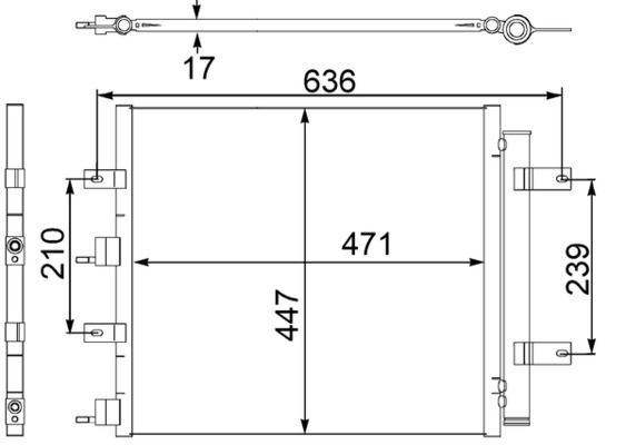 MAHLE AC481000S Klima Radyatoru Jaguar S-Type Ii X200 Xf X250 Xk Ii X150