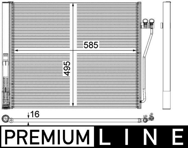 MAHLE AC568000P Klima Radyatoru Bmw F06 F01 F02 F04