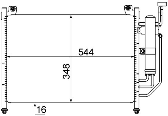 MAHLE AC608000S A/C-Kondensator Mazda 2
