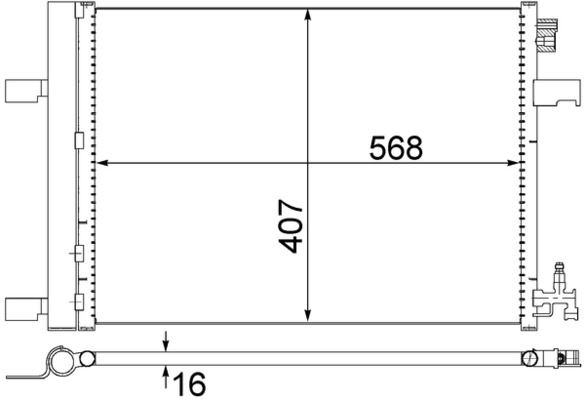 MAHLE AC636000S Klima Kondenseri Radyatörü Astra J-Zafira C-Cruze 1.3-1.4-1.6-1.7-1.8
