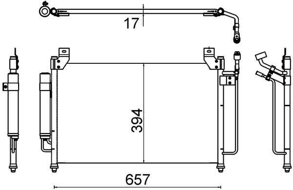 MAHLE AC642000S A/C-Kondensator Mazda Cx7
