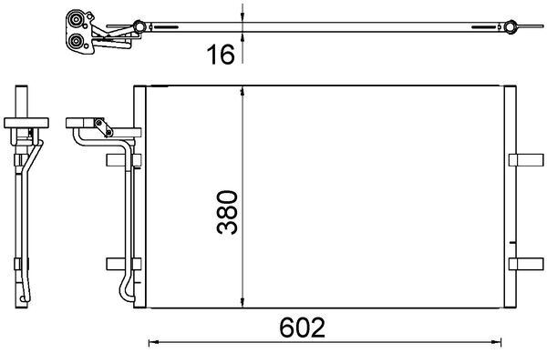 MAHLE AC725000S Klima Radyatörü Kurutucusuz Volvo C30-S40-V50 04> 1.6-2.0 D