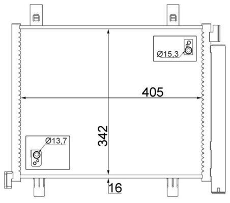 MAHLE AC747000S A/C-Kondensator Vw Up/Seat Mii/Sk Citigo