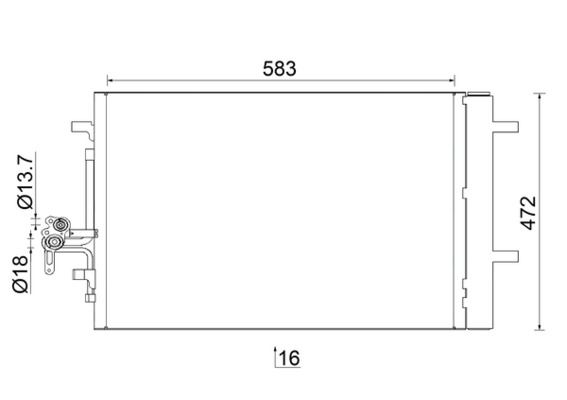 MAHLE AC959000S Klima Radyatoru 276dt Discovery 3 L319 04>09 Discovery 4 L319 09>18