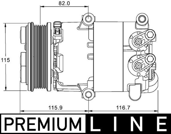 MAHLE ACP1332000P A/C-Kompressor Ford Mondeo Iv 1.6