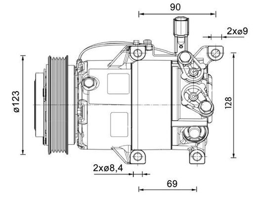 MAHLE ACP1459000P A/C-Kompressor Hyundai I20 1.4 Tci