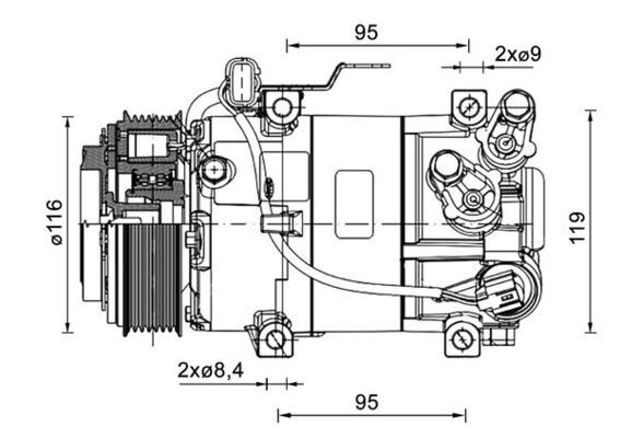 MAHLE ACP1460000P A/C-Kompressor Hyundai I10 1.0 Tci