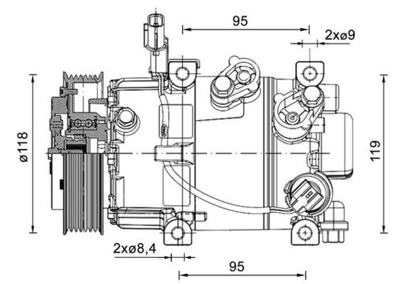 MAHLE ACP1463000P A/C-Kompressor Hyundai I20 1.2 Tci